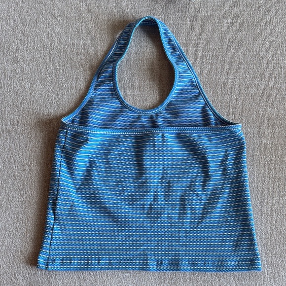 Anthropologie Pilcro Blue and White Striped Halter Top - Picture 4 of 4